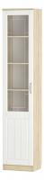 НМ 040.43 Ф Оливия Шкаф для посуды Витрина, Левый, Белое дерево, Дуб Сонома. Фото №1