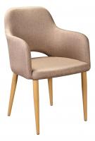 Кресло VAN HALLEN (mod. 2433S) ткань/металл, 54,5х53,5/76 см, высота до сиденья 46 см, серый/черный (поставляется по 2 шт). Фото №1