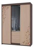 Виктория-2 Шкаф-купе (0.6) Венге/дуб млечный Виктория-2 Шкаф-купе (0.6) Венге/дуб млечный