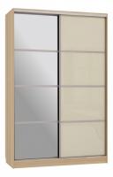 Гранд 2-600 с зеркалом (полки справа) дуб сонома/крем Гранд 2-600 с зеркалом (полки справа) дуб сонома/крем