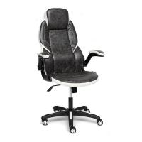 Кресло офисное Bazuka (Серая+белая искусственная кожа) фото Кресло офисное Bazuka (Серая+белая искусственная кожа)