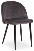 Стул MELODY (mod. 4997) металл/вельвет, 52х49х78см, серый/черные ножки (поставляется по 4 шт). Фото №1