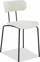 Стул VAN HALLEN (mod. 1534-45) пластик/металл, 45х52х77 см, высота до сиденья 46,5 см, белый/черный (поставляется по 4 шт). Фото №1