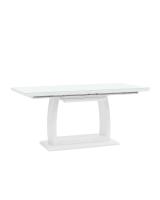 Стол обеденный Орлеан раскладной 160-215*90 глянцевый белый. Фото №1