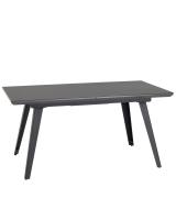 Стол обеденный Палермо раскладной 160-200*90 серый со стеклом. Фото №1