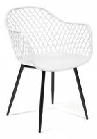 Стул DIEGO (mod. 8003) металл/пластик, 55х60х82,5 см, белый/черный (поставляется по 4 шт). Фото №1