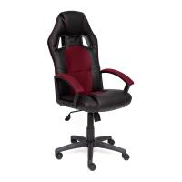 Кресло Driver (Искусственная черная кожа + бордовая сетка) фото Кресло Driver (Искусственная черная кожа + бордовая сетка)