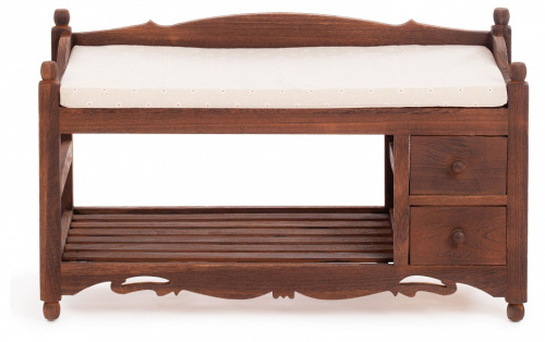 Обувница с 2-я ящиками Secret De Maison AZUR ( mod.TT-BH004) павловния , 80*33*47, Орех (Walnut). Фото №1