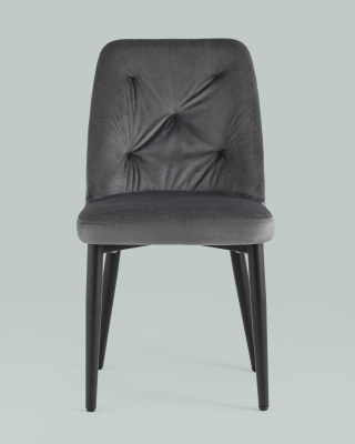 Стул Эмма велюр серый фото Стул Эмма велюр серый. Фото