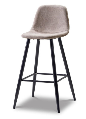 Барный стул 350B темно-бежевый/черный фото Барный стул 350B темно-бежевый/черный. Фото №3