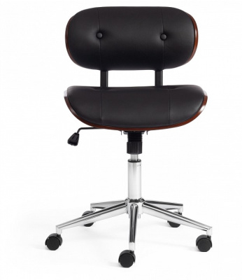 Кресло CRAFT орех, кож/зам черный. Фото