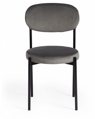 Стул REVO (mod. 7033) ткань/металл, 47х54х82 см, высота до сиденья 47 см, серый barkhat 26/черный (поставляется по 4 шт). Фото №2