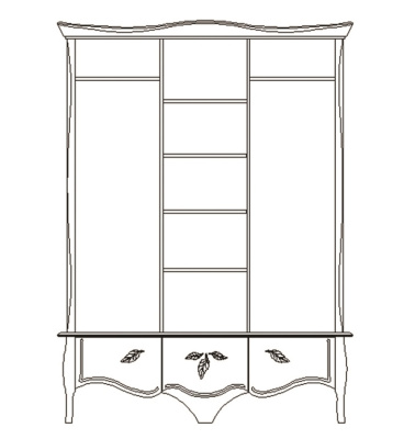 Шкаф для одежды Трио ММ-277-01/03. Фото