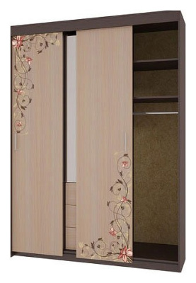 Виктория-2 Шкаф-купе (0.6) Венге/дуб млечный фото Виктория-2 Шкаф-купе (0.6) Венге/дуб млечный. Фото