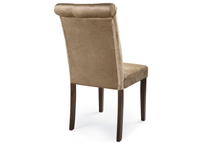 Стул деревянный Amelia dark walnut / fabric beige. Фото