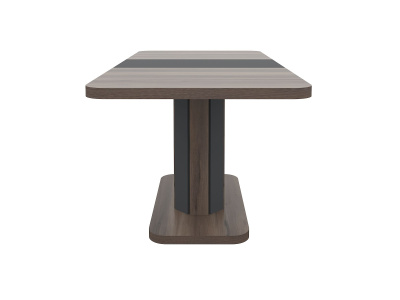 Стол раскладной А56 120/160x80 см вяз каменный/графит. Фото