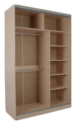 Гранд 2-600* (полки справа) дуб млечный/крем фото Гранд 2-600* (полки справа) дуб млечный/крем. Фото