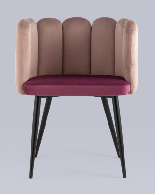 Кресло Карнавал пыльно-розовое/бордо. Фото