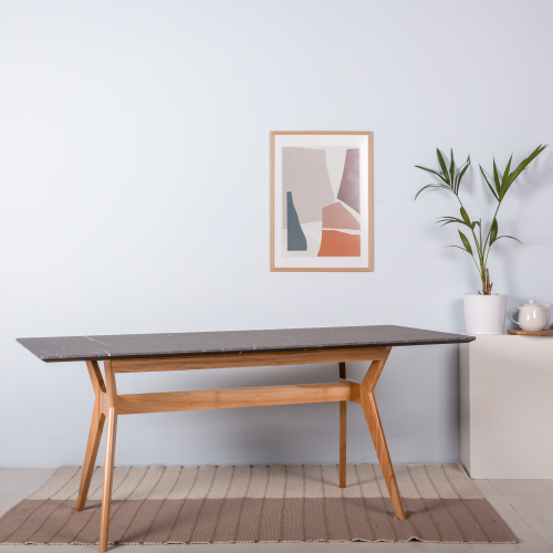 Стол Нарвик раскладной 140-180 БУК-Мрамор Графит. Фото №12