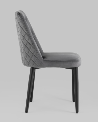 Стул Эмма велюр серый фото Стул Эмма велюр серый. Фото