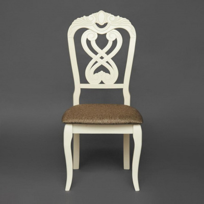 Стул -Андромеда/ Andromeda Цвет: каркас - Ivory white, обивка - коричневый S 168-7 (поставляется только по 2 шт). Фото №2