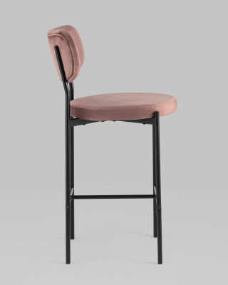 Стул полубарный Барбара велюр пыльно-розовый. Фото №4