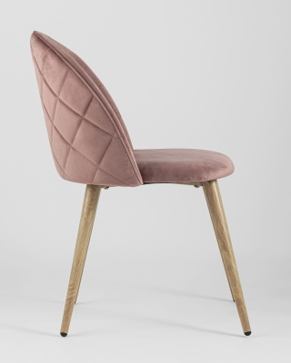 Стул Лион велюр с ромбами розовый фото Стул Лион велюр с ромбами розовый. Фото №4