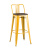 Стул барный TOLIX WOOD со спинкой желтый. Фото №1