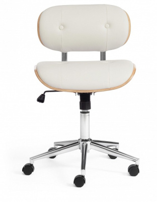 Кресло CRAFT натуральный, кож/зам белый. Фото