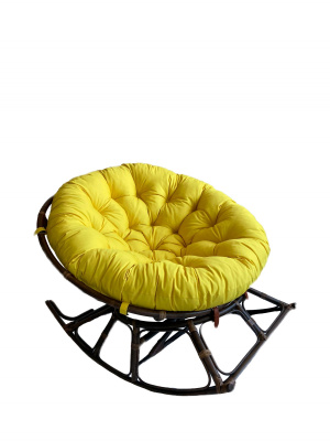 Кресло Папасан-качалка 23/01D с желтой подушкой фото Кресло Папасан-качалка 23/01D с желтой подушкой. Фото №2