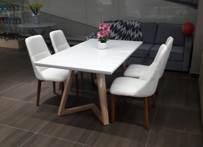 Стул Y1685 белый/орех (Aurora). Фото №2