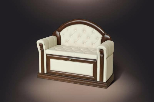 Банкетка с подлокотниками, спинкой и дверкой Б5.12-5. Фото №1