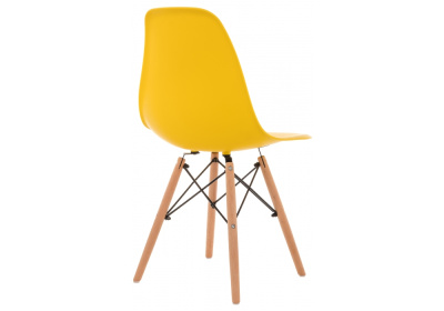 Стул деревянный Eames PC-015 желтый. Фото