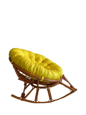 Кресло Папасан-качалка 23/01D с желтой подушкой фото Кресло Папасан-качалка 23/01D с желтой подушкой. Фото №4