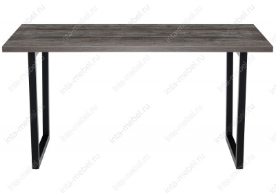 Стол деревянный Эльпатия 150 дуб рошелье / черный матовый. Фото