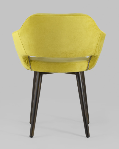 Стул с подлокотниками Саймон велюр золотистый. Фото №6