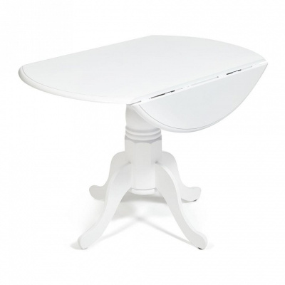 Cтол обеденный Secret De Maison CLIFF (mod. 4242PE-30 WH-T/B) D 107 х 76 см, белый фото Cтол обеденный Secret De Maison CLIFF (mod. 4242PE-30 WH-T/B) D 107 х 76 см, белый. Фото №2