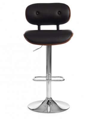 Барный стул DRAKAR (mod.4050) металл/дерево/экокожа, 51х56х95-116 см, высота сиденья 65-87 см, черный/орех/хром фото Барный стул DRAKAR (mod.4050) металл/дерево/экокожа, 51х56х95-116 см, высота сиденья 65-87 см, черный/орех/хром. Фото №2