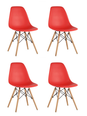 Стул DSW красный x4 фото Стул DSW красный x4. Фото №2