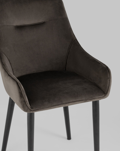 Стул Джоан велюр тёмно-коричневый. Фото №9