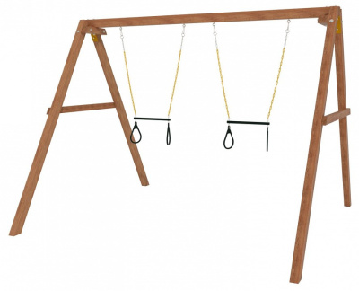 Качели детские Р911-31, коричневый. Фото №3