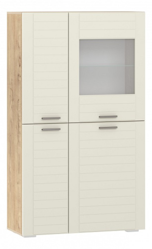 Шкаф комбинированный  Livorno НМ 011.48-01, Софт Панакота, Дуб Бунратти. Фото №1