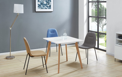 Стол M-407/80 белый матовый/бук. Фото №2