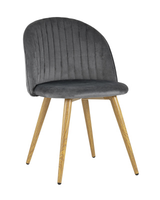 Стул Лион Страйпс велюр серый фото Стул Лион Страйпс велюр серый. Фото №2