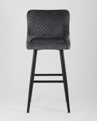 Стул барный Ститч велюр серый. Фото №5