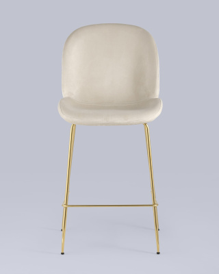 Стул полубарный Beetle со спинкой бежевый. Фото №5