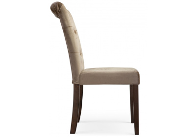 Стул деревянный Amelia dark walnut / fabric beige. Фото