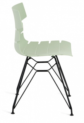 Стул HANSEN (mod. 622N) пластик/металл, 51х47х80 см, высота до сиденья 45 см, фисташковый/черный (поставляется по 4 шт). Фото №2