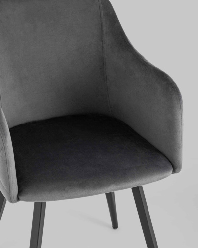 Стул Ника вращающийся велюр серый. Фото №9