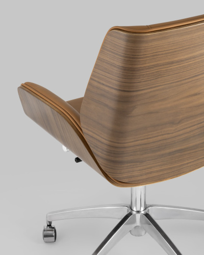 Кресло офисное TopChairs Crown коричневое фото Кресло офисное TopChairs Crown коричневое. Фото №8